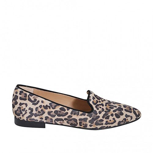 Loafers Woman 35 in Suede Leopard printed GHIGO