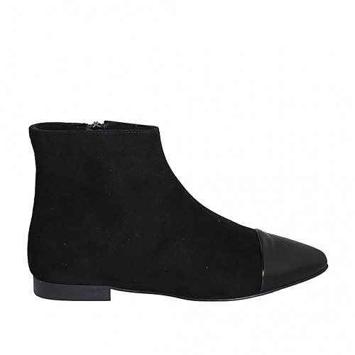 Stiefeletten Damenschuhe 34 in Wildleder Schwarz GHIGO