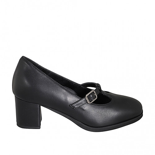 Pumps Woman 43 in Leather Black GHIGO
