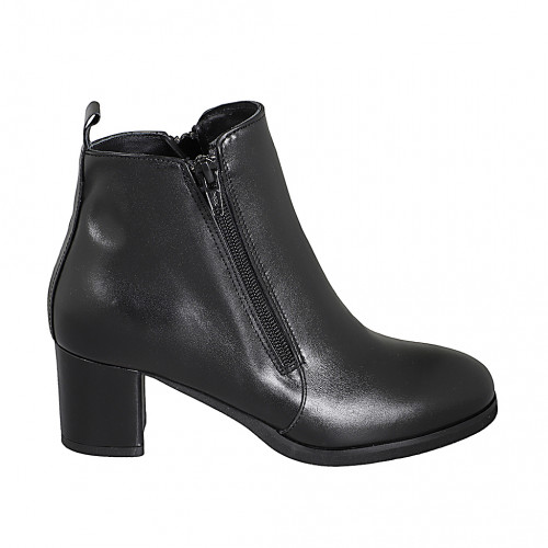 Ankle boots Woman 32 in Leather Black GHIGO