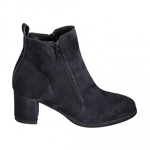 Ankle boots Woman 45 in Suede Blue GHIGO