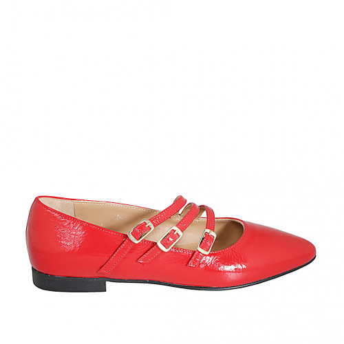 Ballerinaschuhe Damenschuhe 46 in Lackleder Rot GHIGO