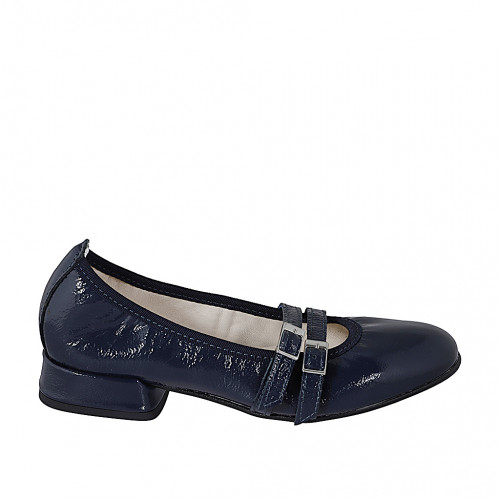Women's shoes Woman 42 in Patent leather Blue GHIGO