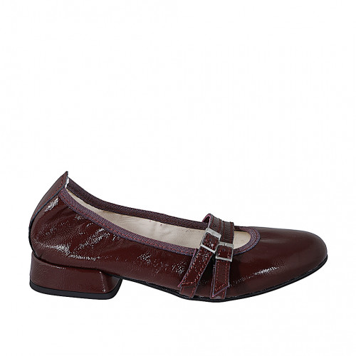 Ballerinas Woman 32 in Patent leather Maroon GHIGO
