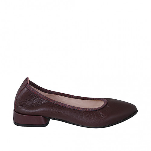 Ballerinas Woman 44 in Leather Maroon GHIGO