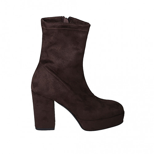 Ankle boots Woman 35 in Suede Brown GHIGO