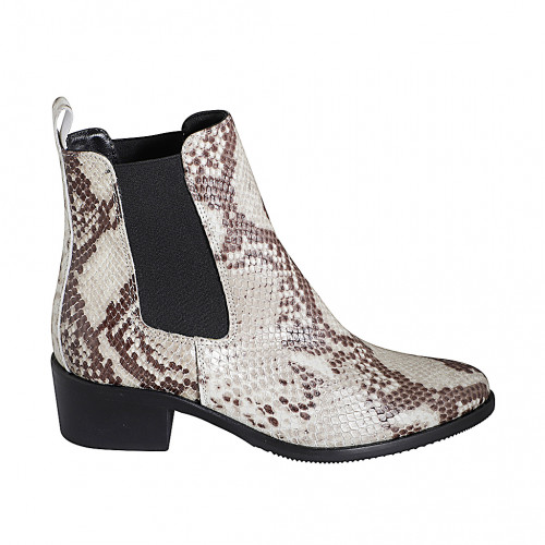 Ankle boots Woman 45 in Leather Beige GHIGO