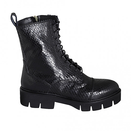 Stiefeletten Damenschuhe 32 in Leder Schwarz GHIGO