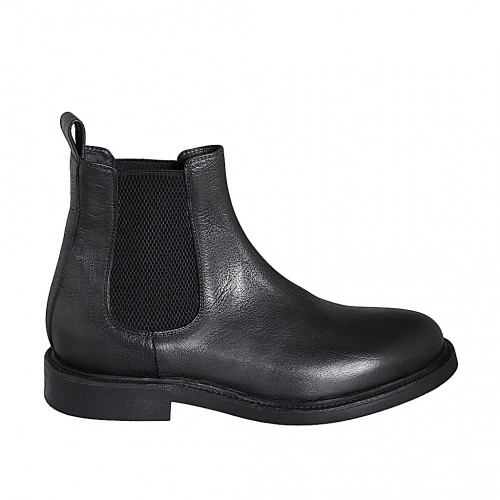 Casual in Man 54 in Leather Black GHIGO