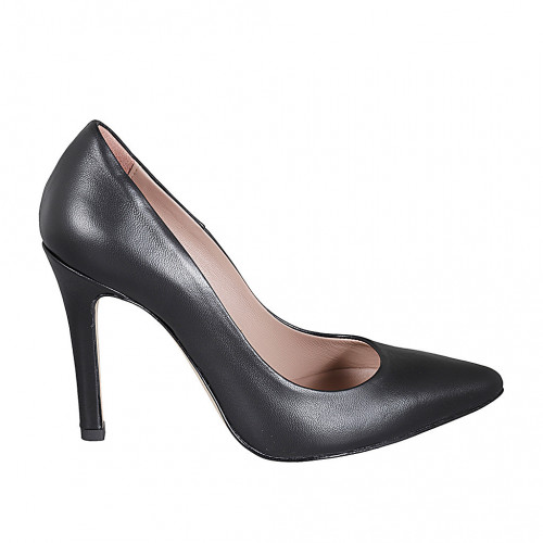 Pumps Woman 32 in Leather Black GHIGO