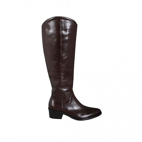 Boots Woman 32 in Leather Brown GHIGO