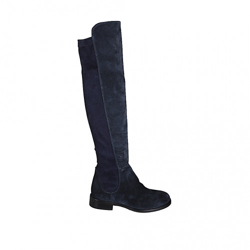 Boots Woman 33 in Suede Blue GHIGO