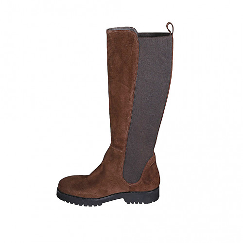 Boots Woman 32 in Suede Brown GHIGO