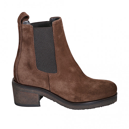 Women's shoes Woman 42 in Suede Brown GHIGO