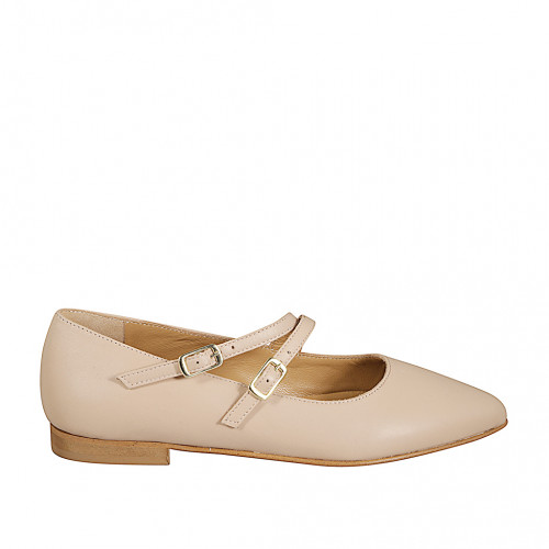 Ballerinas Woman 42 in Leather Powder GHIGO