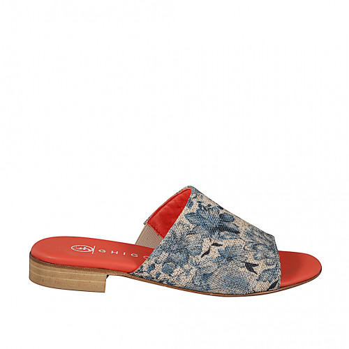 Mules Woman 35 in Fabric Beige GHIGO