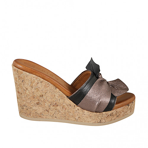 Pantoletten Damenschuhe 33 in Leder Schwarz GHIGO