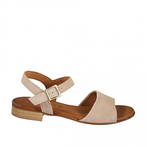 Sandals Woman 32 in Suede Taupe GHIGO