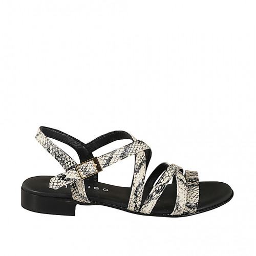 Sandals Woman 33 in Leather White GHIGO