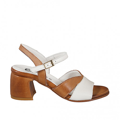 Sandals Woman 44 in Leather White GHIGO