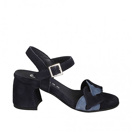 Sandals Woman 32 in Suede Blue GHIGO