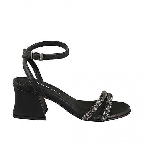 Sandals Woman 33 in Leather Black GHIGO