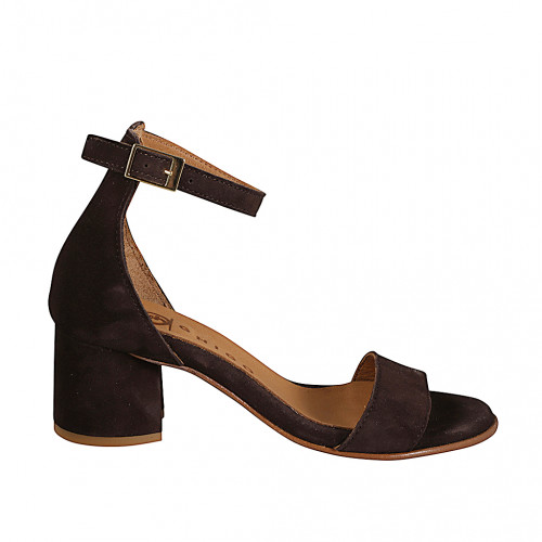 Offene Schuhe Damenschuhe 44 in Wildleder Braun GHIGO