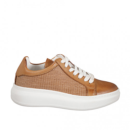 Women's shoes Woman 33 in Leather Cognac Brown GHIGO