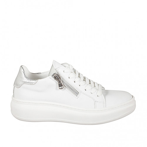 Women's shoes Woman 34 in Leather Silver GHIGO
