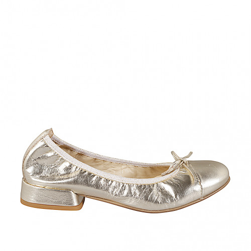 Ballerinas Woman 33 in Leather Platinum GHIGO