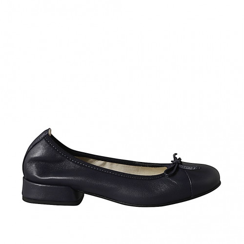 Ballerinas Woman 43 in Leather Blue GHIGO