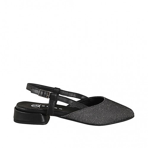 Slingbacks Woman 32 in Leather Black GHIGO