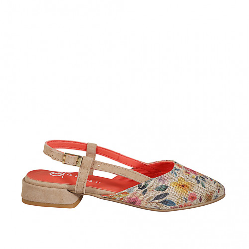 Slingbacks Woman 42 in Suede Multicolor GHIGO