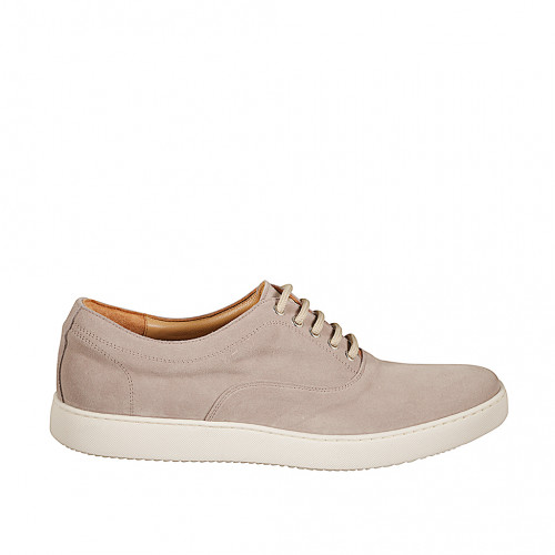 Herrenschuhe Herr 49 in Wildleder Taupe GHIGO