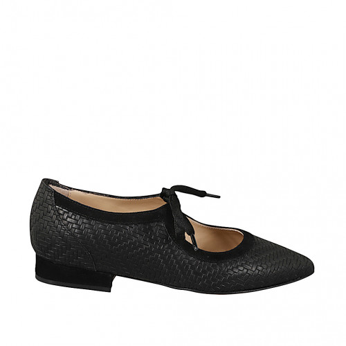 Ballerinas Woman 32 in Leather Black GHIGO