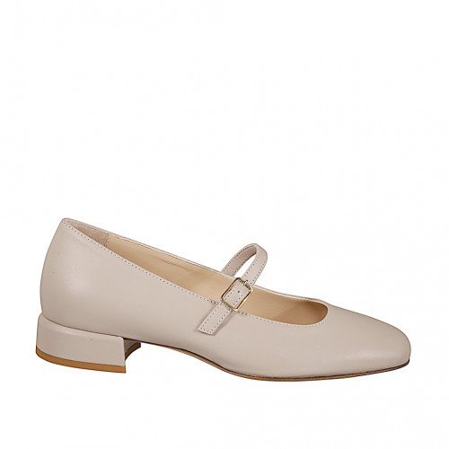 Ballerinas Woman 33 in Leather Powder GHIGO