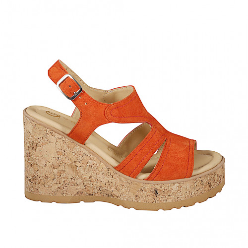 Sandalen Damenschuhe 34 in Wildleder Orange GHIGO