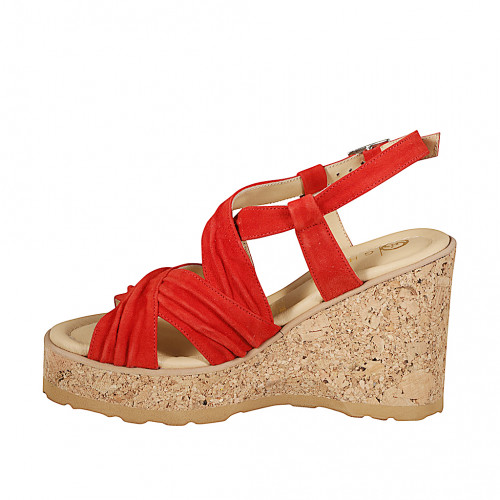 Sandalen Damenschuhe 33 in Wildleder Rot GHIGO
