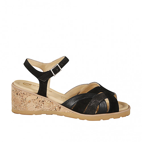 Sandalen Damenschuhe 33 in Leder Schwarz GHIGO