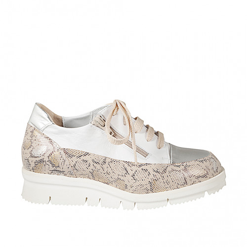 Women's shoes Woman 34 in Leather Silver GHIGO