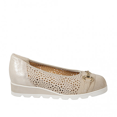Pumps Woman 44 in Leather Beige GHIGO