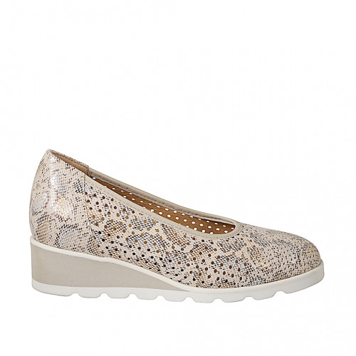 Pumps Woman 32 in Leather Beige GHIGO