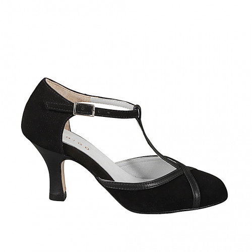 Offene Schuhe Damenschuhe 42 in Leder Schwarz GHIGO