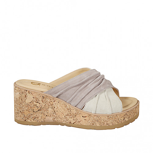 Pantoletten Damenschuhe 32 in Wildleder Grau GHIGO