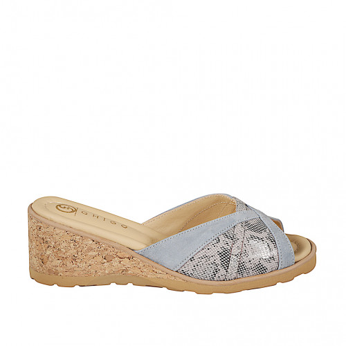 Mules Woman 33 in Leather Grey GHIGO