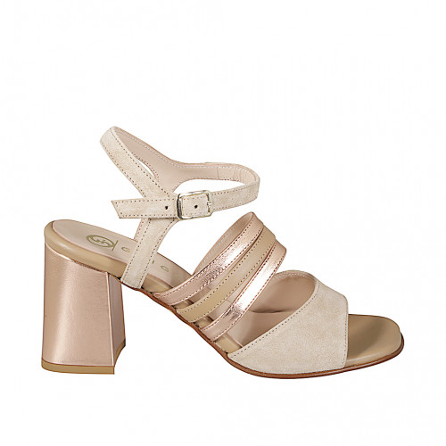 Sandals Woman 42 in Leather Beige GHIGO