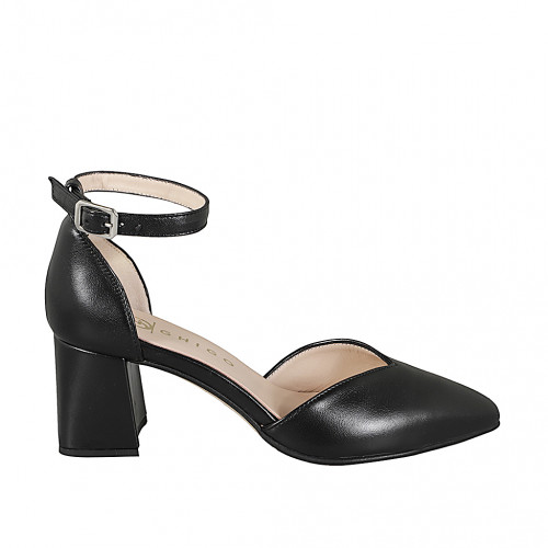 Open shoes Woman 34 in Leather Black GHIGO