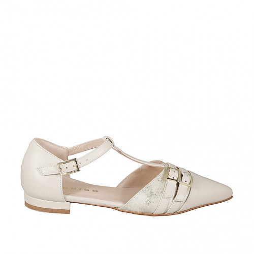 Offene Schuhe Damenschuhe 42 in Leder Beige GHIGO
