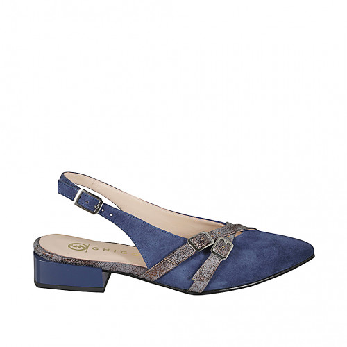 Slingbacks Woman 32 in Leather Gold and Bronze GHIGO