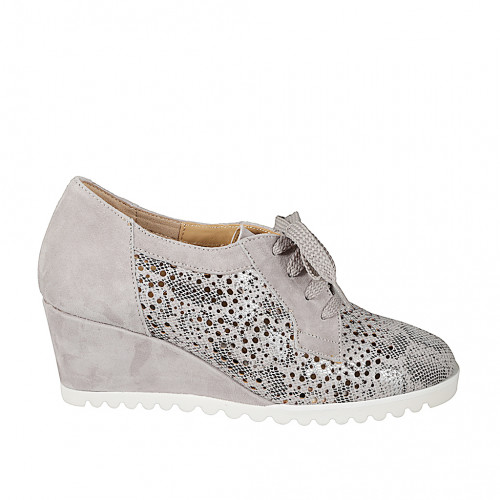 Women's shoes Woman 43 in Leather Grey GHIGO
